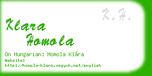 klara homola business card